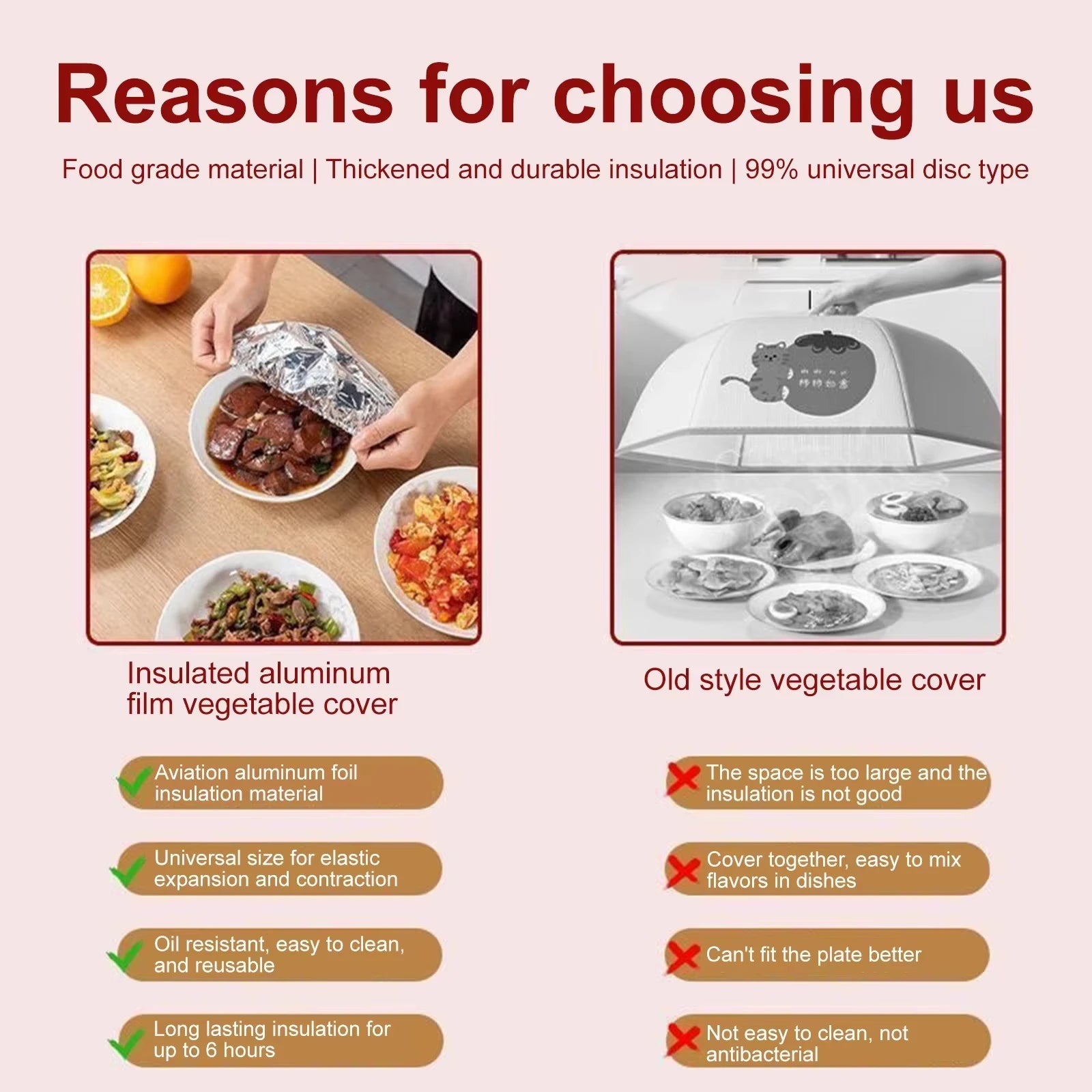 10-60Pcs Reusable Aluminum Foil Bowl Cover Heat Insulation and Heat Preservation Food Grade Oven Takeaway Picnic